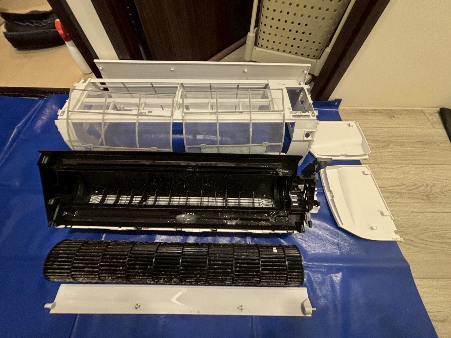 台中北屯住宅 富士通分離式冷氣清洗一台