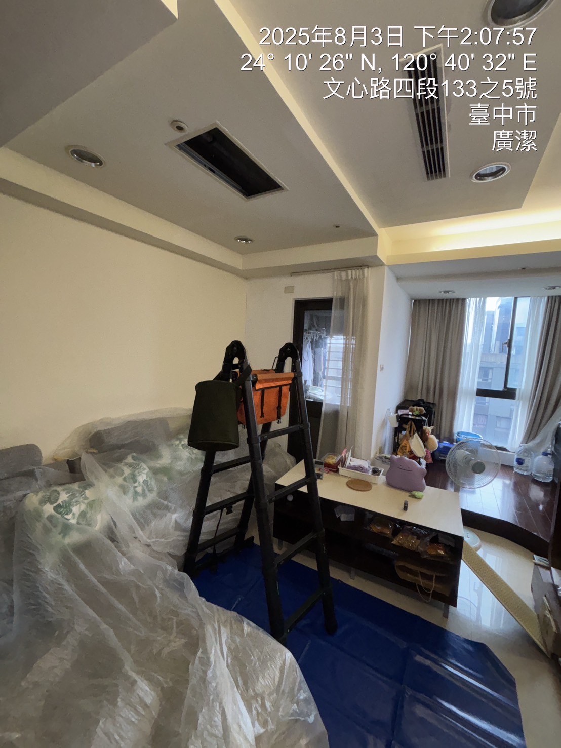 台中北區吊隱式冷氣清洗一台 